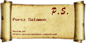 Porcz Salamon névjegykártya